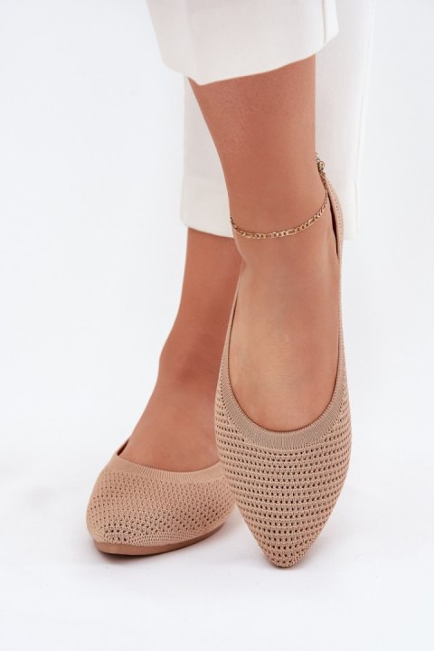 Baleriny damskie Model Sarina ZA43P Dark Beige Baleriny damskie Model Sarina ZA43P Dark Beige