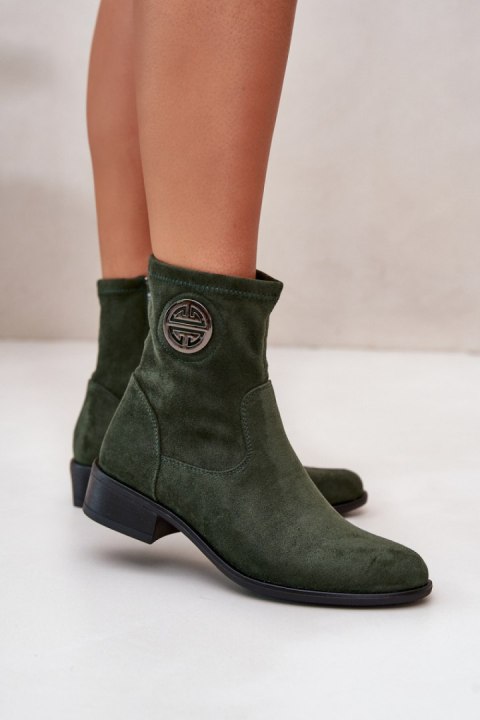 Botki damskie Model Lerioria ASA198-28 Green Botki damskie Model Lerioria ASA198-28 Green