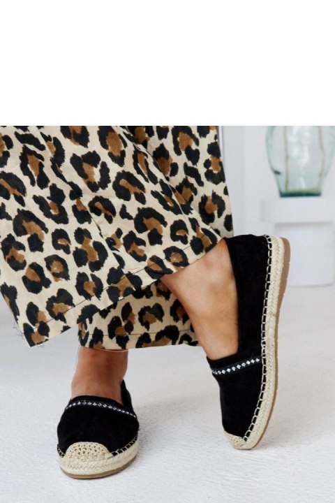 Czarne espadryle z cyrkoniami Abia - Solea Czarne espadryle z cyrkoniami Abia - Solea
