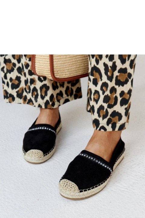 Czarne espadryle z cyrkoniami Abia - Solea Czarne espadryle z cyrkoniami Abia - Solea
