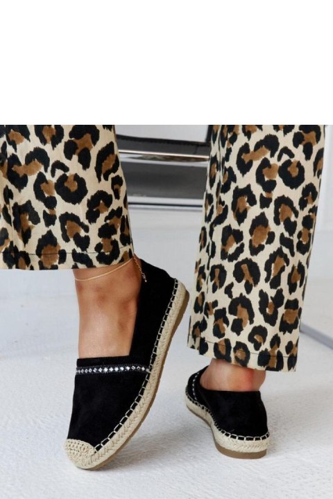 Czarne espadryle z cyrkoniami Abia - Solea Czarne espadryle z cyrkoniami Abia - Solea