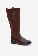 Kozaki damskie  Model Ivasira ASA198-22 Brown 