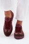 Sneakersy damskie skórzane Model Zazoo N1068 Bordo