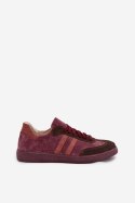 Sneakersy damskie skórzane Model Zazoo N1068 Bordo