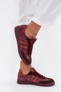 Sneakersy damskie skórzane Model Zazoo N1068 Bordo