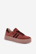 Sneakersy damskie skórzane Model Zazoo N1068S2 Brown