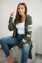 Bluza Narzutka z napisami khaki  