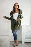 Bluza Narzutka z napisami khaki  