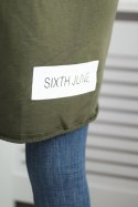 Bluza Narzutka z napisami khaki  