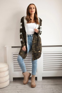 Bluza Narzutka z napisami moro  