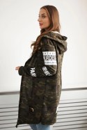 Bluza Narzutka z napisami moro  