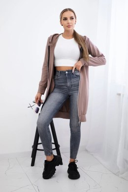Bluza sukienkowa z kapturem cappuccino  
