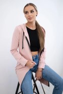 Bluza sukienkowa z kapturem ciemny pudrowy róż  