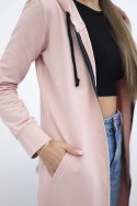 Bluza sukienkowa z kapturem ciemny pudrowy róż  