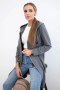 Bluza sukienkowa z kapturem grafit melanż  
