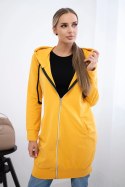 Bluza sukienkowa z kapturem musztardowa  