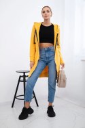 Bluza sukienkowa z kapturem musztardowa  