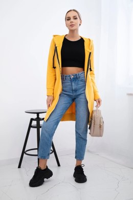 Bluza sukienkowa z kapturem musztardowa  