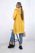 Bluza sukienkowa z kapturem musztardowa  