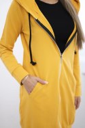 Bluza sukienkowa z kapturem musztardowa  