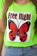 Bluzka Free Flight zielony neon  