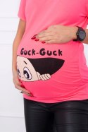 Bluzka ciążowa Guck różowy neon  