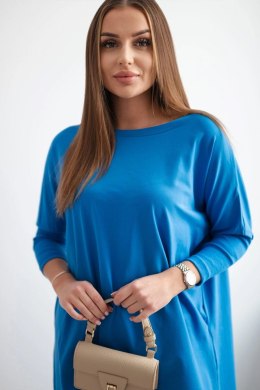 Bluzka oversize chabrowa  