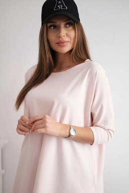 Bluzka oversize pudrowy róż  