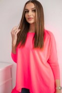Bluzka oversize różowy neon  
