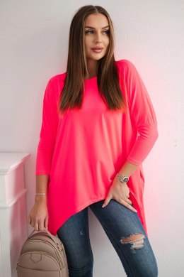 Bluzka oversize różowy neon  