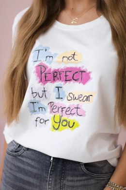 Bluzka z nadrukiem Perfect biała  