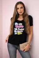 Bluzka z nadrukiem Perfect czarna  