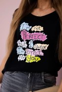 Bluzka z nadrukiem Perfect czarna  