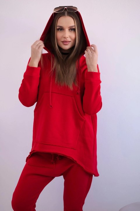 Komplet ze spodniami Baggy czerwony  