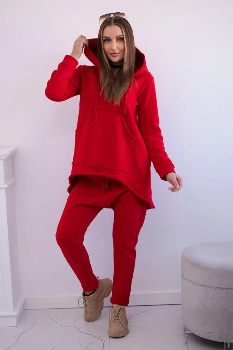 Komplet ze spodniami Baggy czerwony  