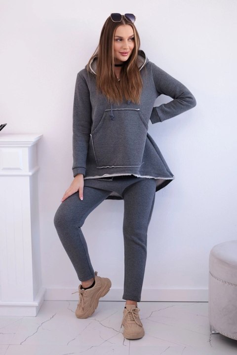 Komplet ze spodniami Baggy grafitowy  