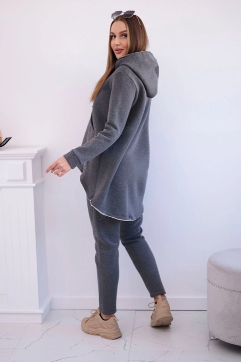 Komplet ze spodniami Baggy grafitowy  