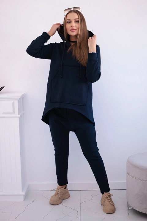 Komplet ze spodniami Baggy granatowy  