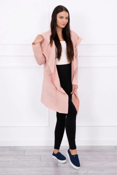 Bluza Narzutka z luźnym kapturem ciemny pudrowy róż Bluza Narzutka z luźnym kapturem ciemny pudrowy róż
