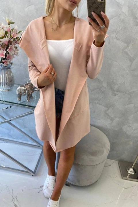Bluza Narzutka z luźnym kapturem ciemny pudrowy róż Bluza Narzutka z luźnym kapturem ciemny pudrowy róż