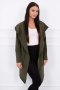 Bluza Narzutka z luźnym kapturem khaki  