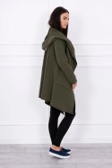 Bluza Narzutka z luźnym kapturem khaki  