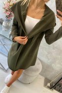 Bluza Narzutka z luźnym kapturem khaki  