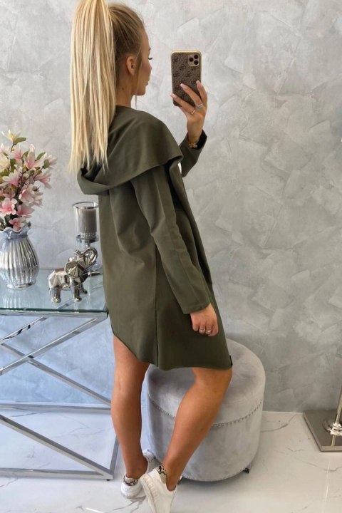 Bluza Narzutka z luźnym kapturem khaki Bluza Narzutka z luźnym kapturem khaki