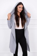 Bluza Narzutka z luźnym kapturem szara  