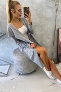 Bluza Narzutka z luźnym kapturem szara  