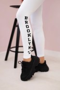 Spodnie leginsy Brooklyn białe  