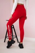 Legginsy damskie  Brooklyn czerwone  