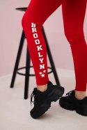 Legginsy damskie  Brooklyn czerwone  