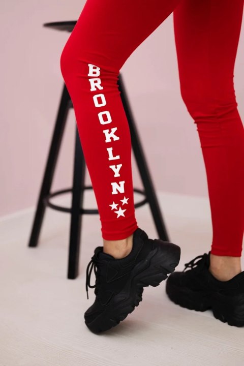 Legginsy damskie Brooklyn czerwone Legginsy damskie Brooklyn czerwone